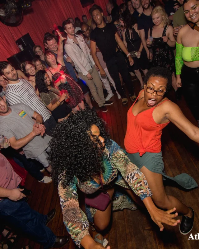 ATLANTA DISCO SOCIETY - May 26, 2018. The Basement. We danced under the chandelier and on the light up floor for the first time. Kimber was the DJ. Grace Kelly/Oh Snap was the photographer.