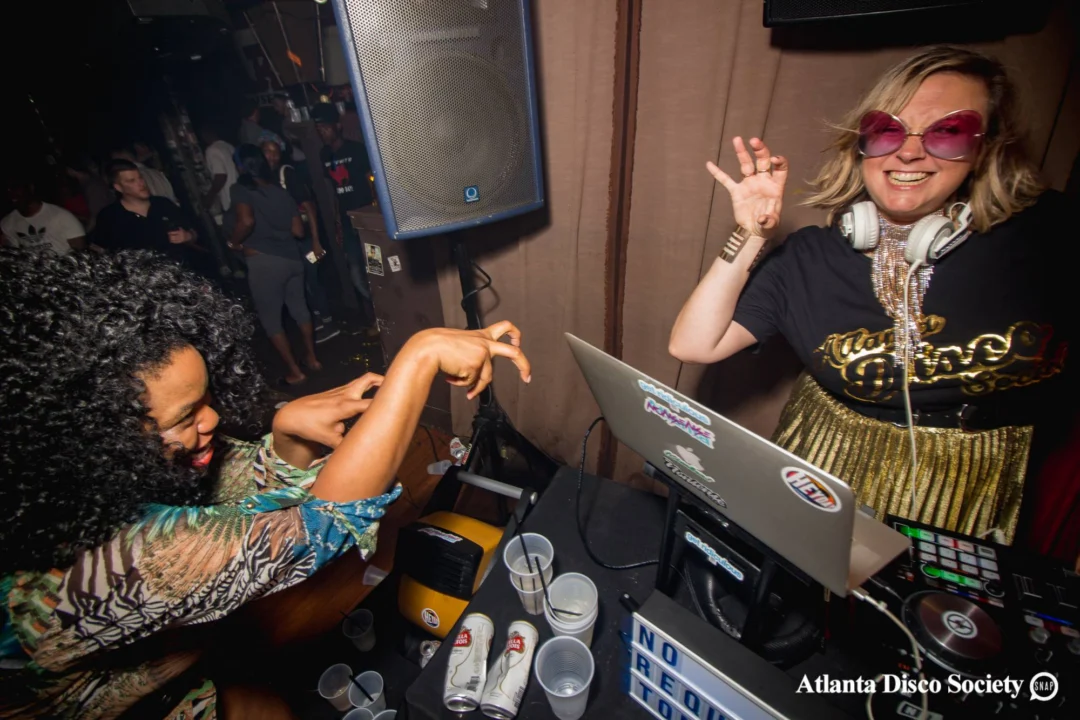ATLANTA DISCO SOCIETY - May 26, 2018. The Basement. We danced under the chandelier and on the light up floor for the first time. Kimber was the DJ. Grace Kelly/Oh Snap was the photographer.