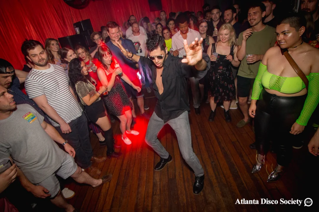 ATLANTA DISCO SOCIETY - May 26, 2018. The Basement. We danced under the chandelier and on the light up floor for the first time. Kimber was the DJ. Grace Kelly/Oh Snap was the photographer.