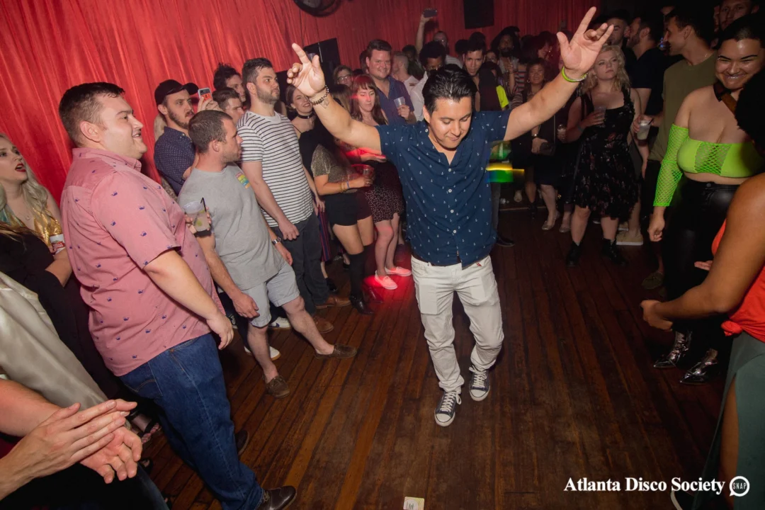 ATLANTA DISCO SOCIETY - May 26, 2018. The Basement. We danced under the chandelier and on the light up floor for the first time. Kimber was the DJ. Grace Kelly/Oh Snap was the photographer.