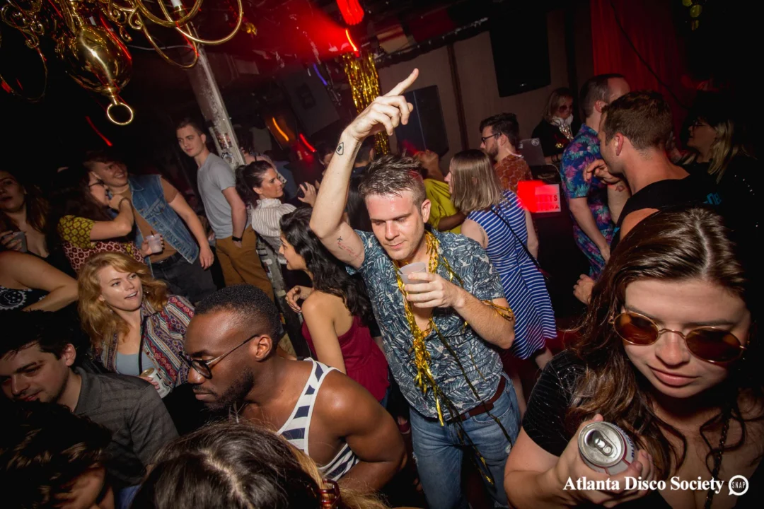 ATLANTA DISCO SOCIETY - May 26, 2018. The Basement. We danced under the chandelier and on the light up floor for the first time. Kimber was the DJ. Grace Kelly/Oh Snap was the photographer.
