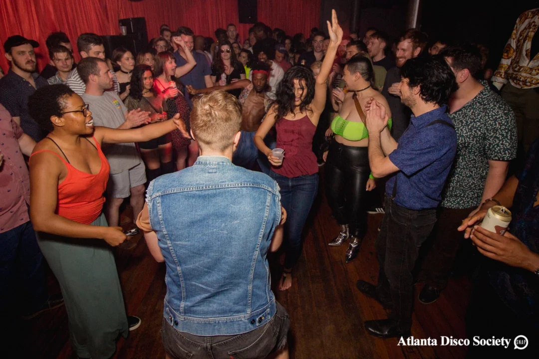ATLANTA DISCO SOCIETY - May 26, 2018. The Basement. We danced under the chandelier and on the light up floor for the first time. Kimber was the DJ. Grace Kelly/Oh Snap was the photographer.
