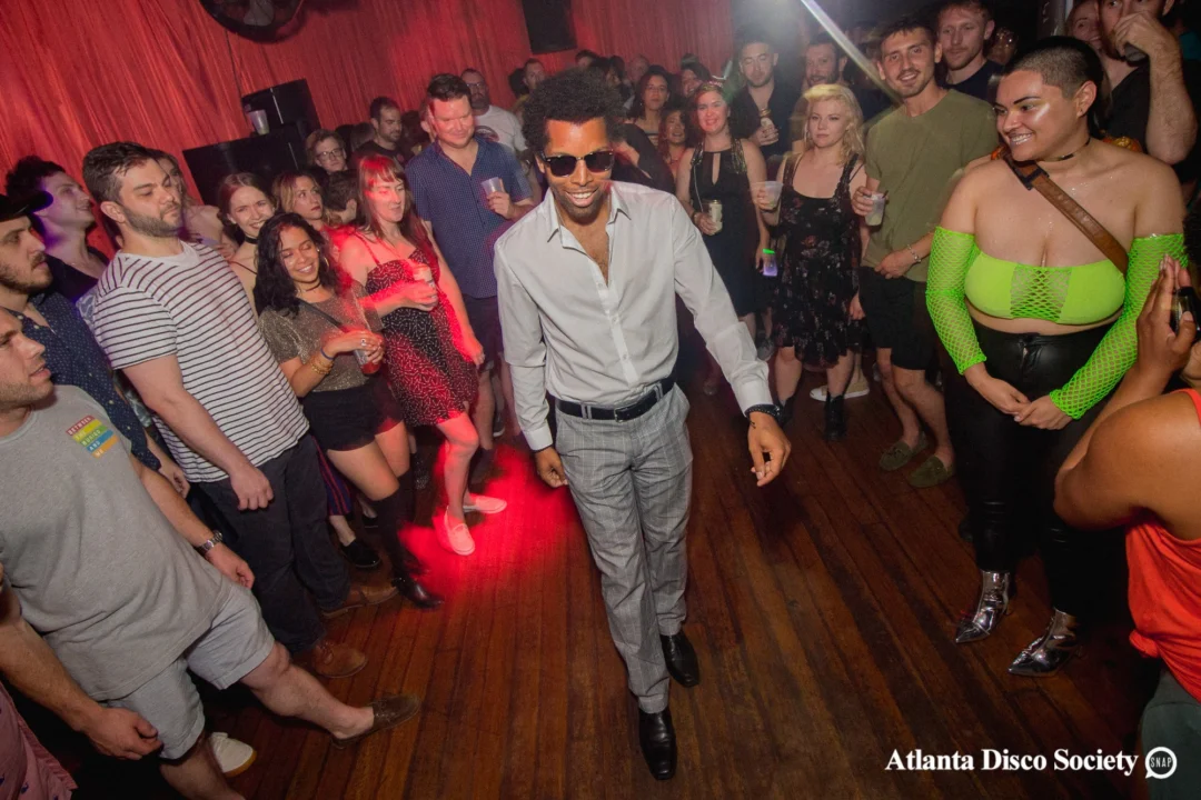 ATLANTA DISCO SOCIETY - May 26, 2018. The Basement. We danced under the chandelier and on the light up floor for the first time. Kimber was the DJ. Grace Kelly/Oh Snap was the photographer.