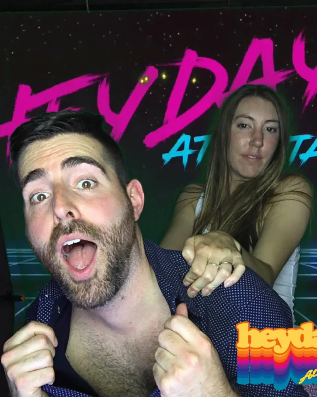 HEYDAY - Atlanta's 80s Experience! May 2018 at The Basement, Kimber is the DJ. Photobooth by Ballroom Blitz Events.