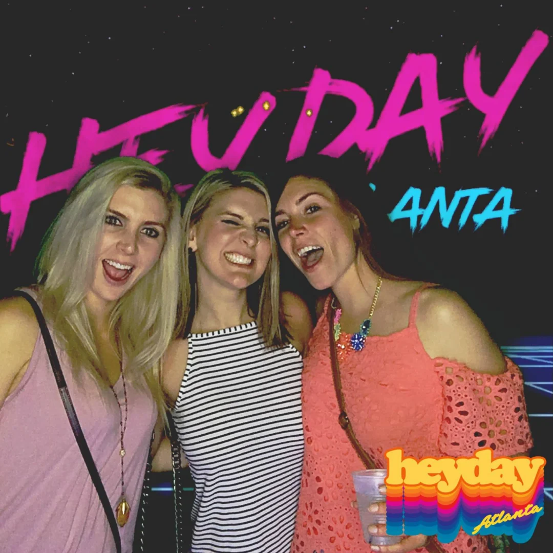 HEYDAY - Atlanta's 80s Experience! May 2018 at The Basement, Kimber is the DJ. Photobooth by Ballroom Blitz Events.