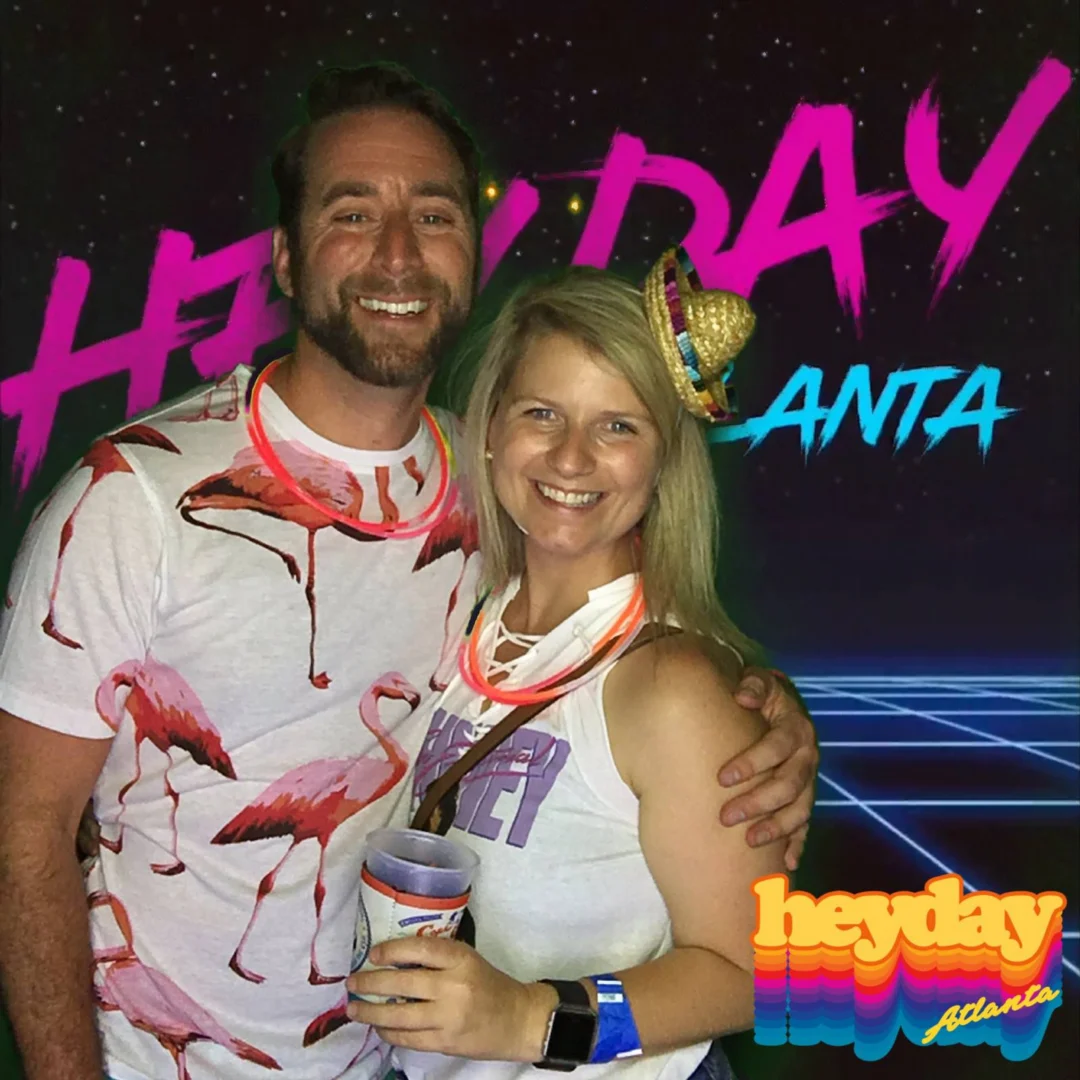 HEYDAY - Atlanta's 80s Experience! May 2018 at The Basement, Kimber is the DJ. Photobooth by Ballroom Blitz Events.