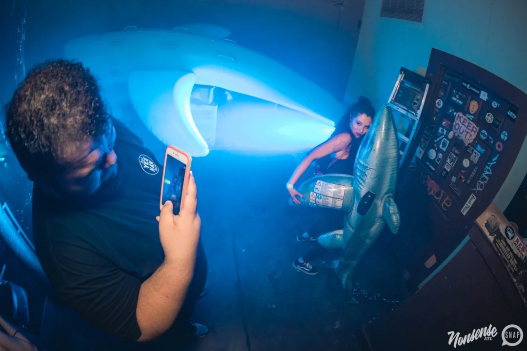 NONSENSE Under The Sea DANCE PARTY - JUNE 2018 at The Basement in East Atlanta. Kimber was the DJ. Photo by Fabeaux/Oh Snap.
