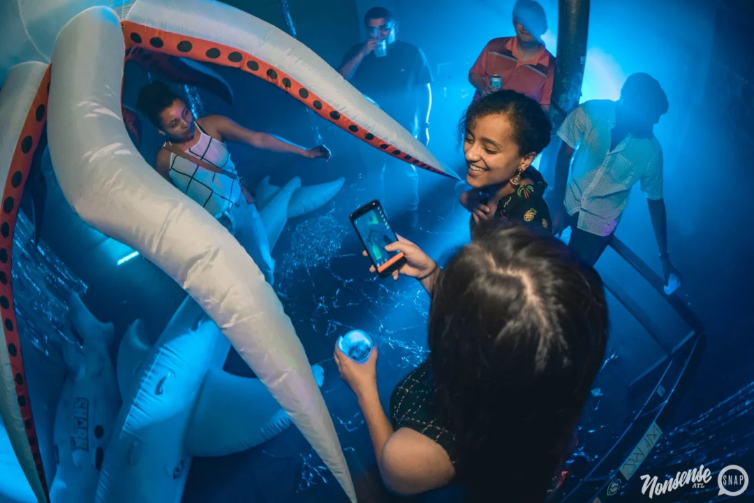 NONSENSE Under The Sea DANCE PARTY - JUNE 2018 at The Basement in East Atlanta. Kimber was the DJ. Photo by Fabeaux/Oh Snap.