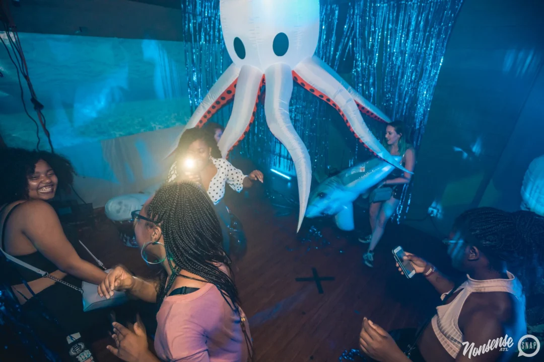 NONSENSE Under The Sea DANCE PARTY - JUNE 2018 at The Basement in East Atlanta. Kimber was the DJ. Photo by Fabeaux/Oh Snap.