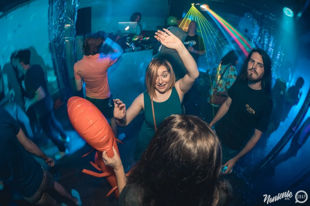 NONSENSE Under The Sea DANCE PARTY - JUNE 2018 at The Basement in East Atlanta. Kimber was the DJ. Photo by Fabeaux/Oh Snap.