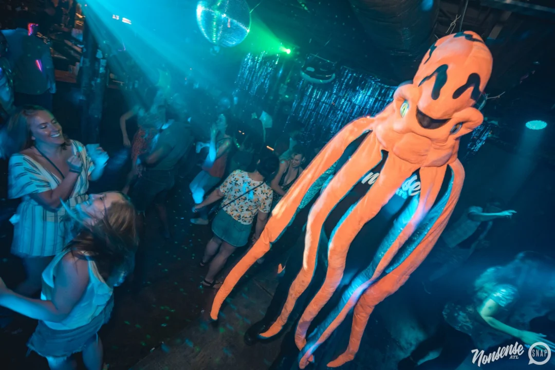 NONSENSE Under The Sea DANCE PARTY - JUNE 2018 at The Basement in East Atlanta. Kimber was the DJ. Photo by Fabeaux/Oh Snap.