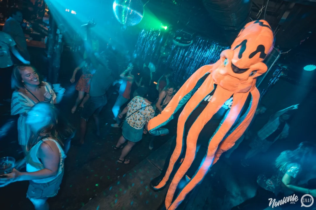 NONSENSE Under The Sea DANCE PARTY - JUNE 2018 at The Basement in East Atlanta. Kimber was the DJ. Photo by Fabeaux/Oh Snap.