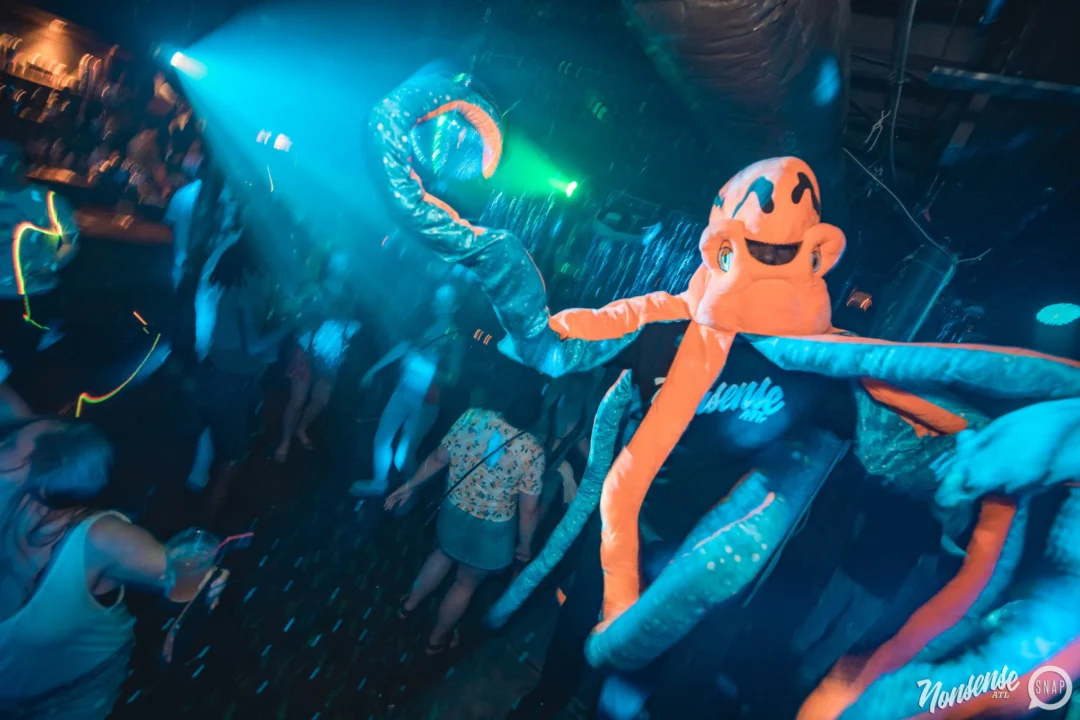 NONSENSE Under The Sea DANCE PARTY - JUNE 2018 at The Basement in East Atlanta. Kimber was the DJ. Photo by Fabeaux/Oh Snap.