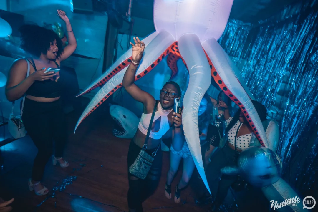 NONSENSE Under The Sea DANCE PARTY - JUNE 2018 at The Basement in East Atlanta. Kimber was the DJ. Photo by Fabeaux/Oh Snap.