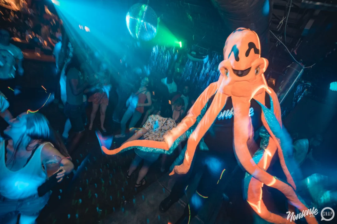 NONSENSE Under The Sea DANCE PARTY - JUNE 2018 at The Basement in East Atlanta. Kimber was the DJ. Photo by Fabeaux/Oh Snap.