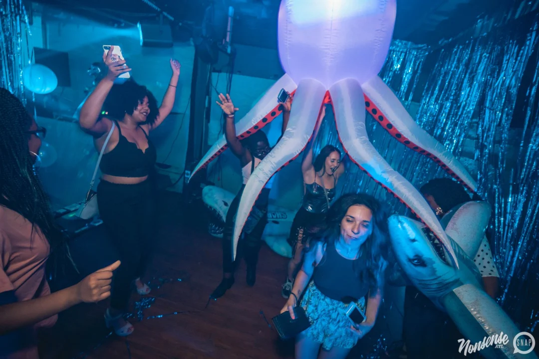 NONSENSE Under The Sea DANCE PARTY - JUNE 2018 at The Basement in East Atlanta. Kimber was the DJ. Photo by Fabeaux/Oh Snap.