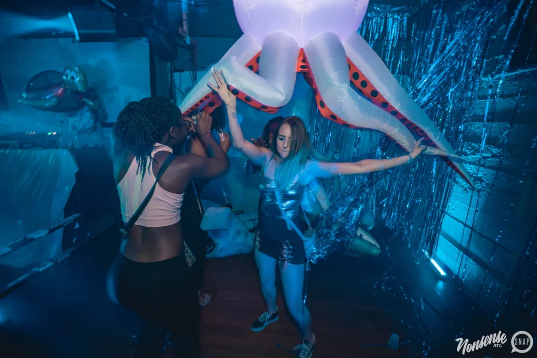 NONSENSE Under The Sea DANCE PARTY - JUNE 2018 at The Basement in East Atlanta. Kimber was the DJ. Photo by Fabeaux/Oh Snap.