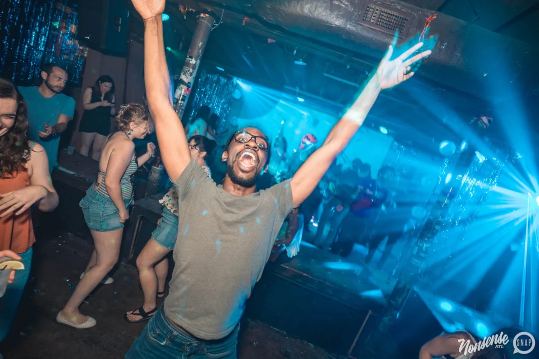 NONSENSE Under The Sea DANCE PARTY - JUNE 2018 at The Basement in East Atlanta. Kimber was the DJ. Photo by Fabeaux/Oh Snap.