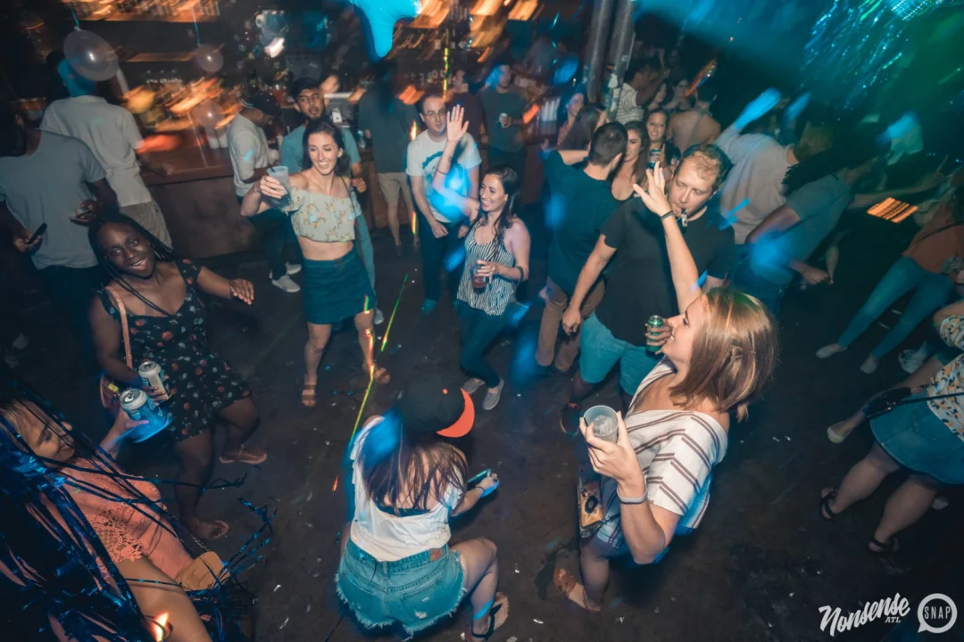 NONSENSE Under The Sea DANCE PARTY - JUNE 2018 at The Basement in East Atlanta. Kimber was the DJ. Photo by Fabeaux/Oh Snap.