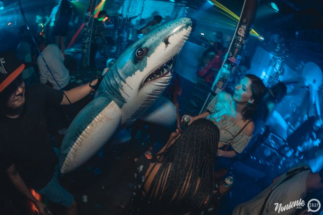 NONSENSE Under The Sea DANCE PARTY - JUNE 2018 at The Basement in East Atlanta. Kimber was the DJ. Photo by Fabeaux/Oh Snap.