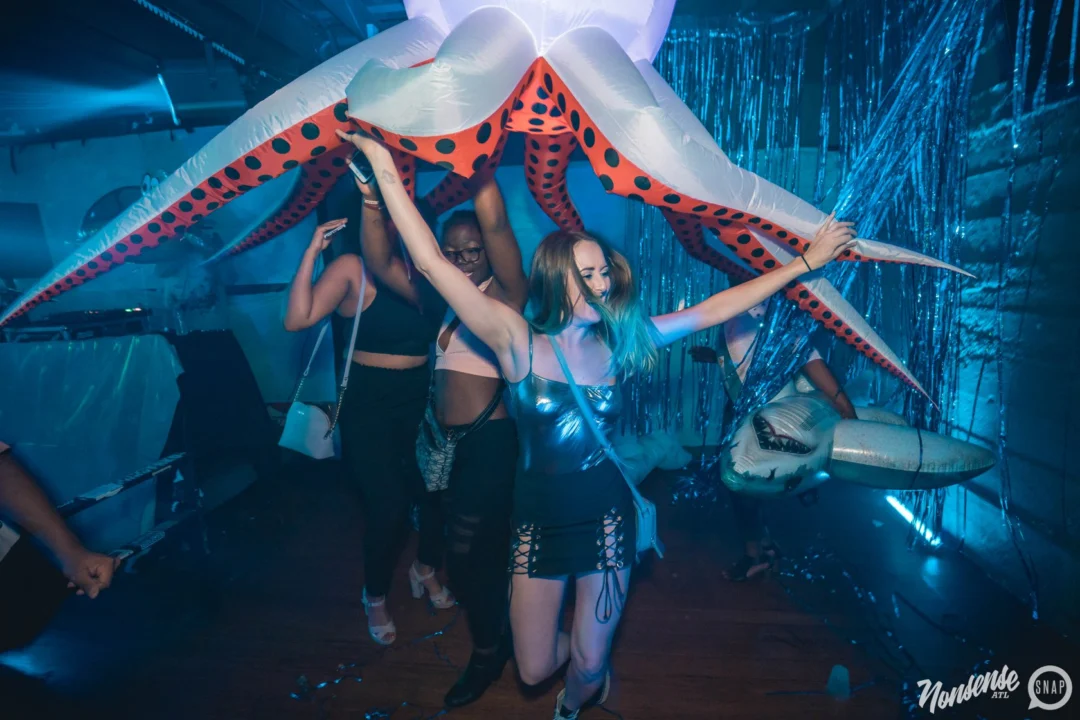 NONSENSE Under The Sea DANCE PARTY - JUNE 2018 at The Basement in East Atlanta. Kimber was the DJ. Photo by Fabeaux/Oh Snap.