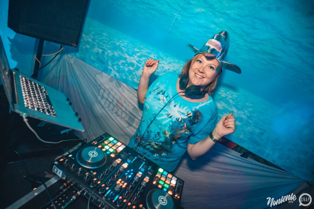 NONSENSE Under The Sea DANCE PARTY - JUNE 2018 at The Basement in East Atlanta. Kimber was the DJ. Photo by Fabeaux/Oh Snap.