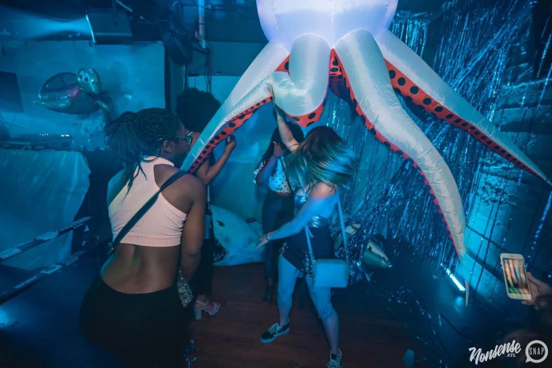 NONSENSE Under The Sea DANCE PARTY - JUNE 2018 at The Basement in East Atlanta. Kimber was the DJ. Photo by Fabeaux/Oh Snap.