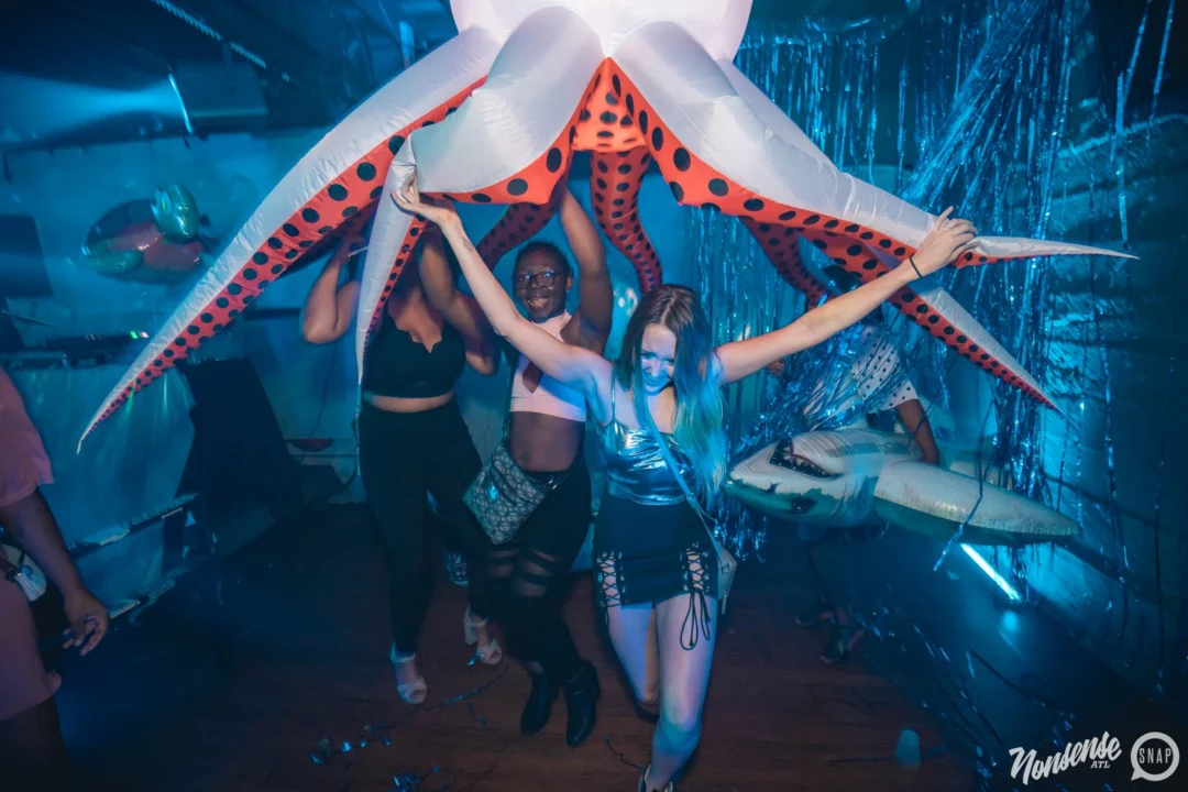 NONSENSE Under The Sea DANCE PARTY - JUNE 2018 at The Basement in East Atlanta. Kimber was the DJ. Photo by Fabeaux/Oh Snap.