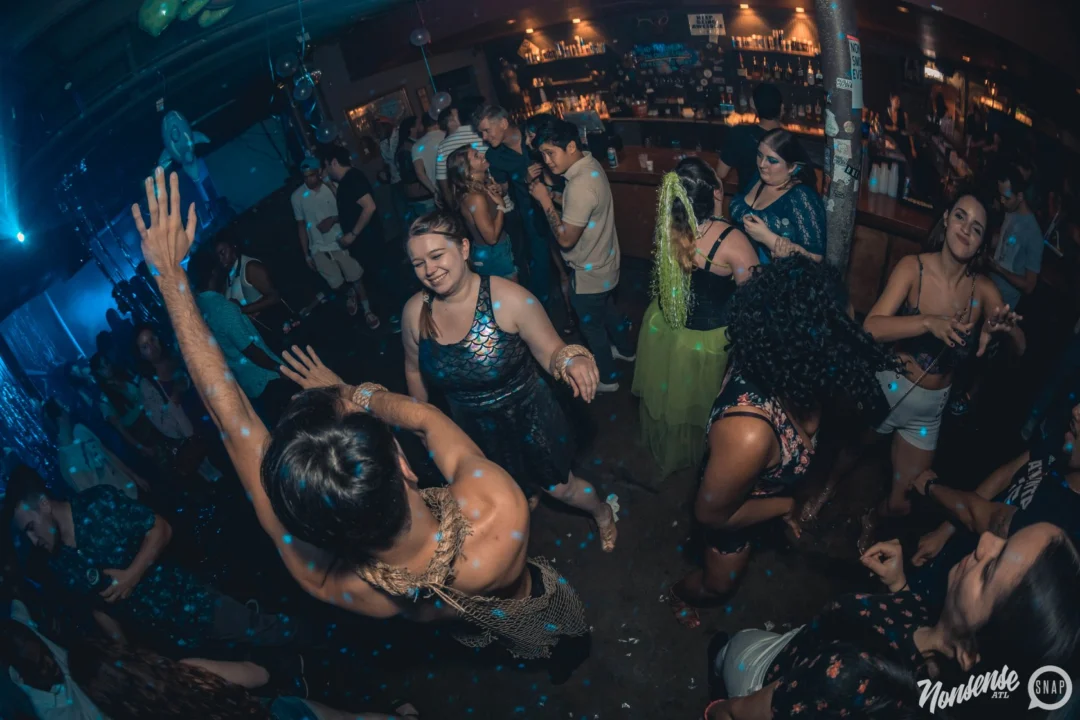 NONSENSE Under The Sea DANCE PARTY - JUNE 2018 at The Basement in East Atlanta. Kimber was the DJ. Photo by Fabeaux/Oh Snap.
