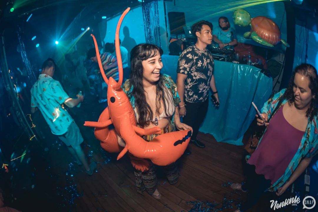NONSENSE Under The Sea DANCE PARTY - JUNE 2018 at The Basement in East Atlanta. Kimber was the DJ. Photo by Fabeaux/Oh Snap.