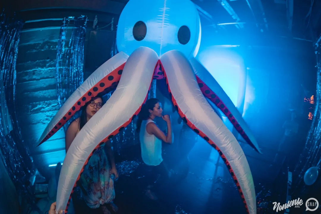NONSENSE Under The Sea DANCE PARTY - JUNE 2018 at The Basement in East Atlanta. Kimber was the DJ. Photo by Fabeaux/Oh Snap.