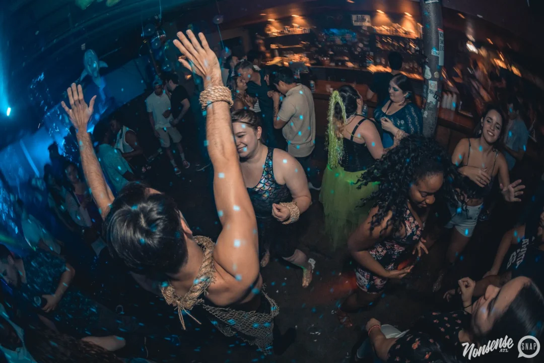 NONSENSE Under The Sea DANCE PARTY - JUNE 2018 at The Basement in East Atlanta. Kimber was the DJ. Photo by Fabeaux/Oh Snap.