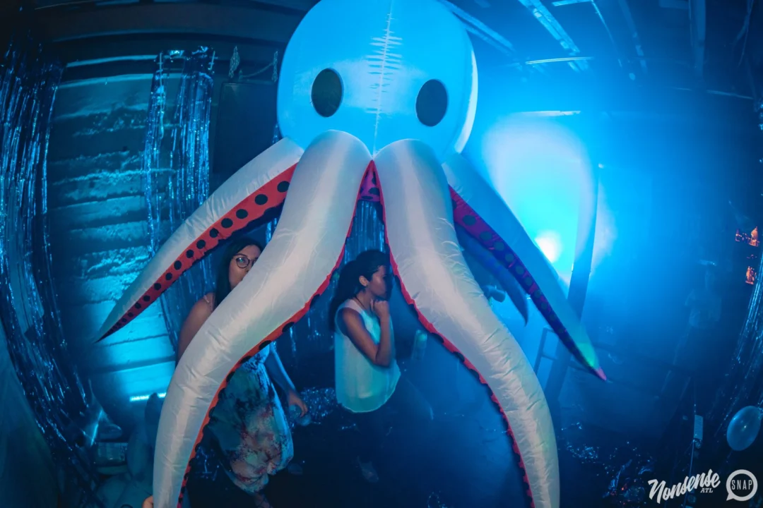 NONSENSE Under The Sea DANCE PARTY - JUNE 2018 at The Basement in East Atlanta. Kimber was the DJ. Photo by Fabeaux/Oh Snap.