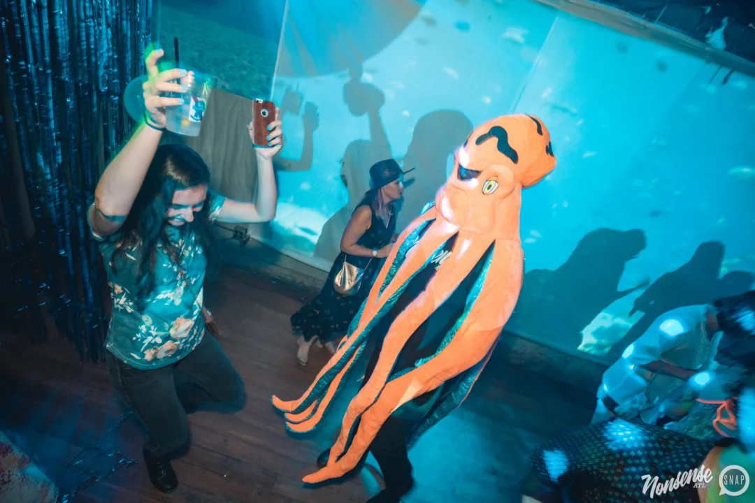NONSENSE Under The Sea DANCE PARTY - JUNE 2018 at The Basement in East Atlanta. Kimber was the DJ. Photo by Fabeaux/Oh Snap.