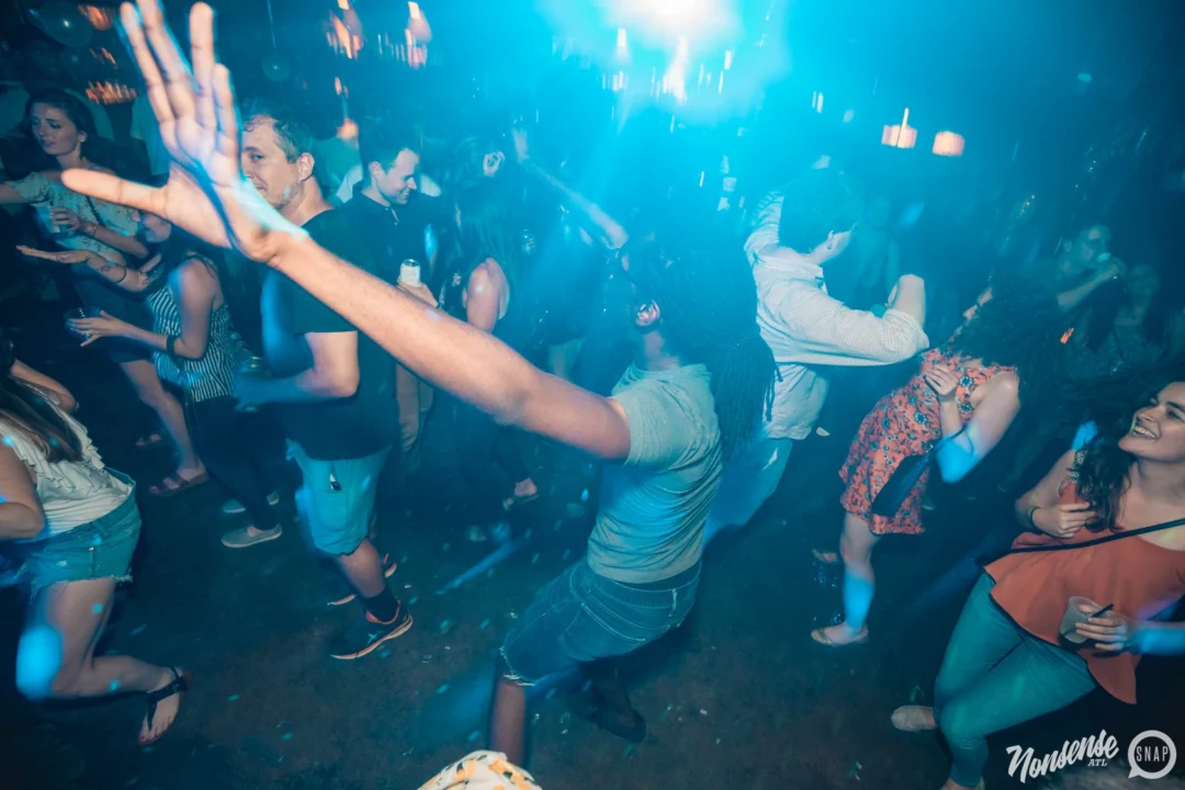 NONSENSE Under The Sea DANCE PARTY - JUNE 2018 at The Basement in East Atlanta. Kimber was the DJ. Photo by Fabeaux/Oh Snap.