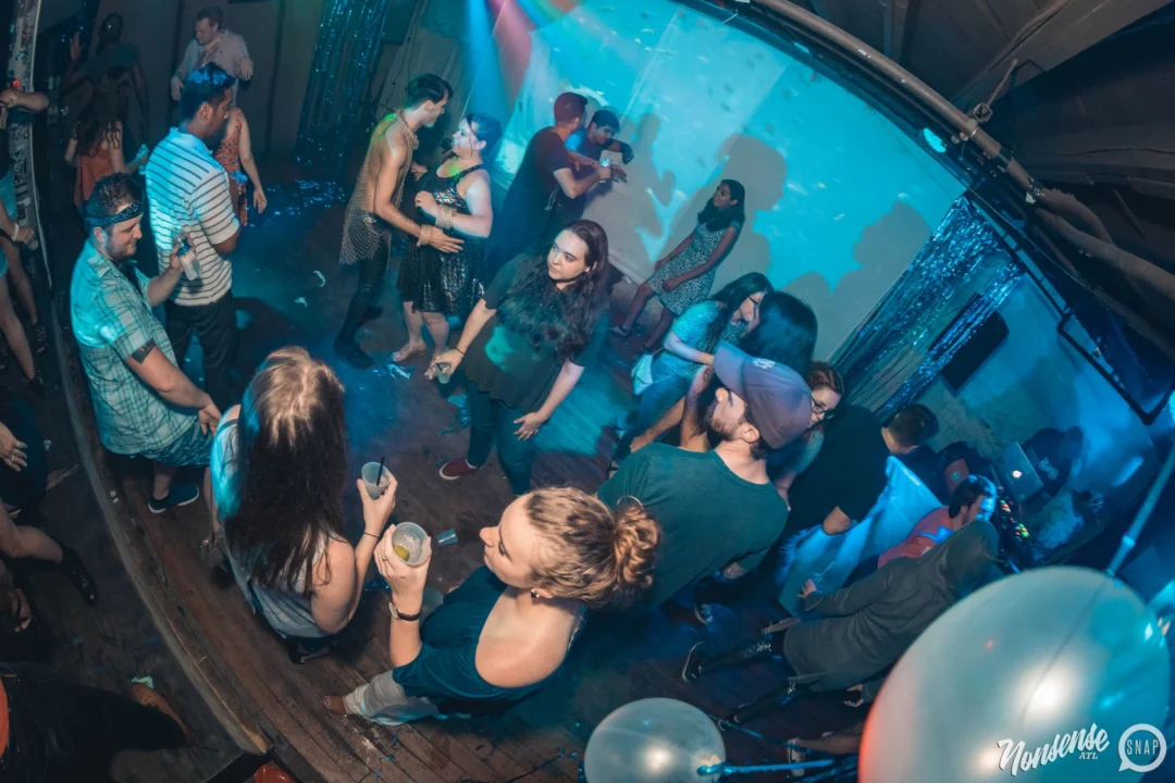 NONSENSE Under The Sea DANCE PARTY - JUNE 2018 at The Basement in East Atlanta. Kimber was the DJ. Photo by Fabeaux/Oh Snap.