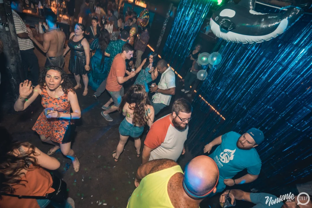 NONSENSE Under The Sea DANCE PARTY - JUNE 2018 at The Basement in East Atlanta. Kimber was the DJ. Photo by Fabeaux/Oh Snap.