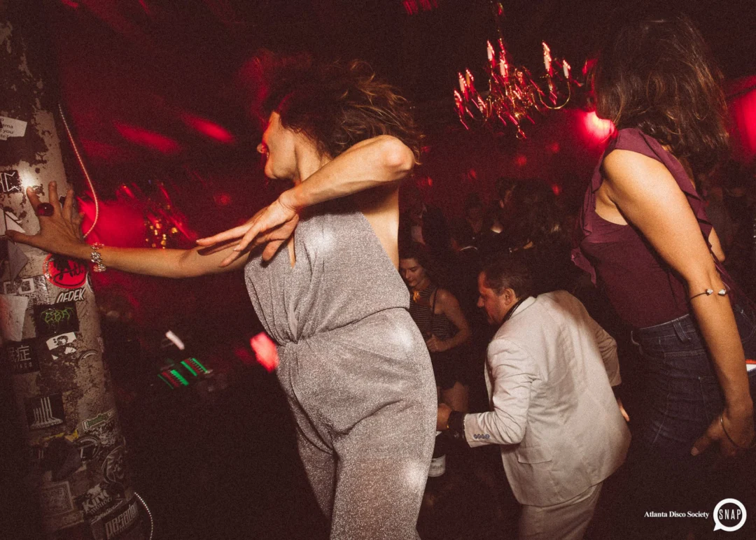 Atlanta Disco Society II at The Basement. East Atlanta. July 28, 2018. Kimber was the DJ. Photos by Stephanie Heath/Oh Snap.
