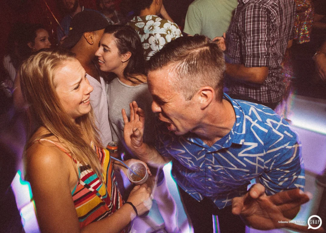 Atlanta Disco Society II at The Basement. East Atlanta. July 28, 2018. Kimber was the DJ. Photos by Stephanie Heath/Oh Snap.