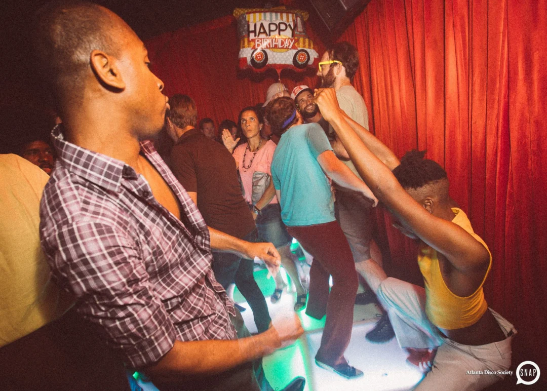 Atlanta Disco Society II at The Basement. East Atlanta. July 28, 2018. Kimber was the DJ. Photos by Stephanie Heath/Oh Snap.