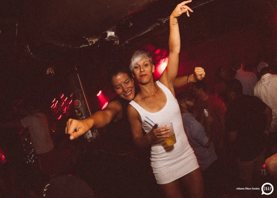 Atlanta Disco Society II at The Basement. East Atlanta. July 28, 2018. Kimber was the DJ. Photos by Stephanie Heath/Oh Snap.