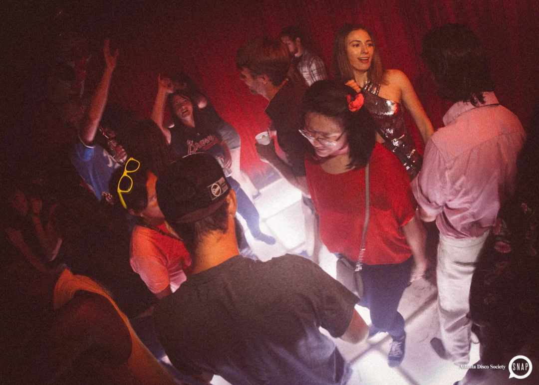 Atlanta Disco Society II at The Basement. East Atlanta. July 28, 2018. Kimber was the DJ. Photos by Stephanie Heath/Oh Snap.