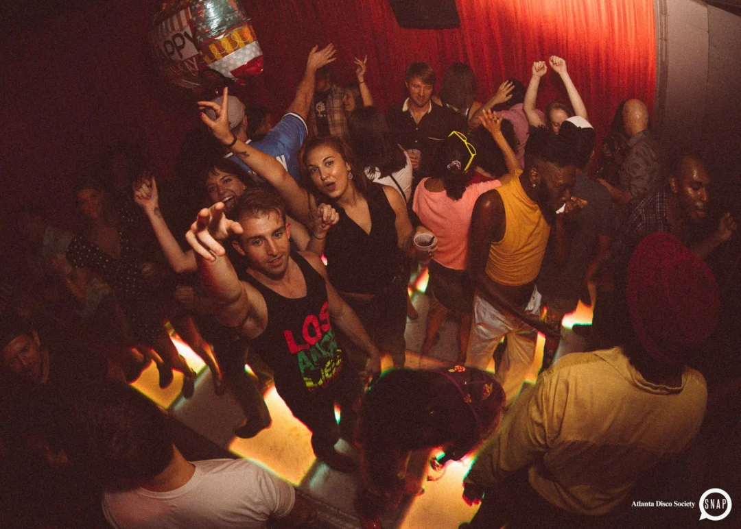 Atlanta Disco Society II at The Basement. East Atlanta. July 28, 2018. Kimber was the DJ. Photos by Stephanie Heath/Oh Snap.