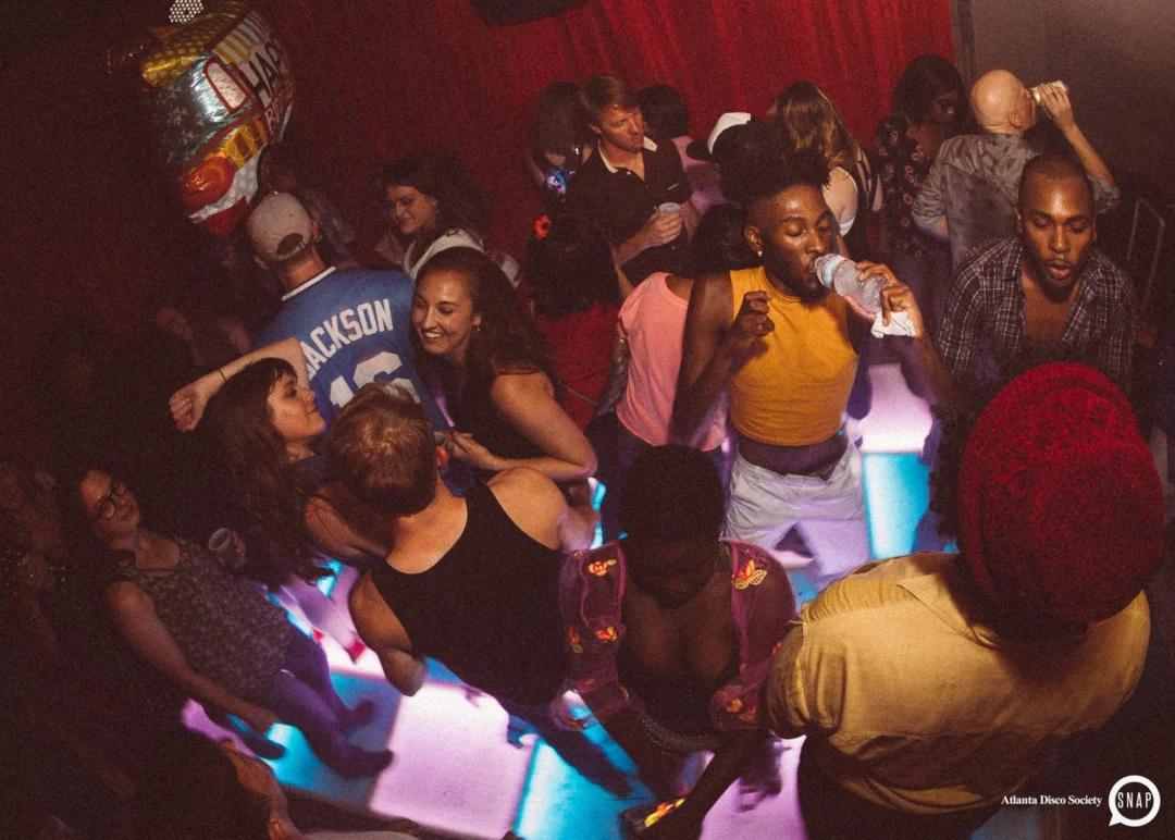 Atlanta Disco Society II at The Basement. East Atlanta. July 28, 2018. Kimber was the DJ. Photos by Stephanie Heath/Oh Snap.
