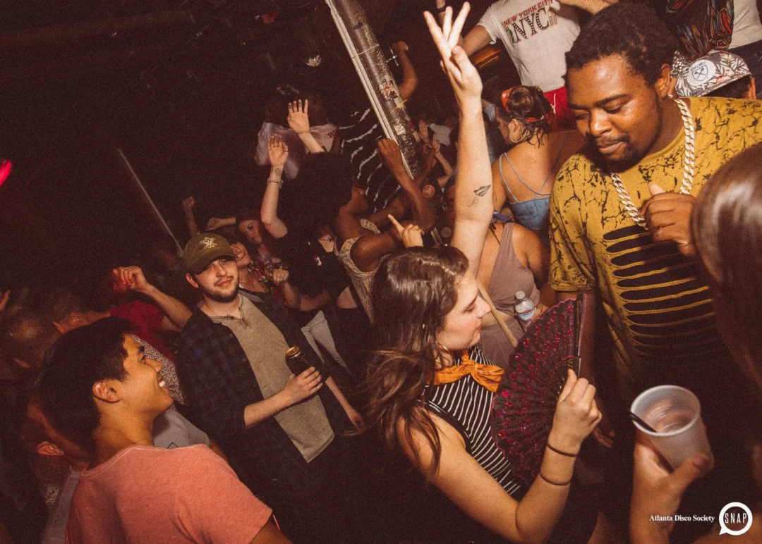 Atlanta Disco Society II at The Basement. East Atlanta. July 28, 2018. Kimber was the DJ. Photos by Stephanie Heath/Oh Snap.
