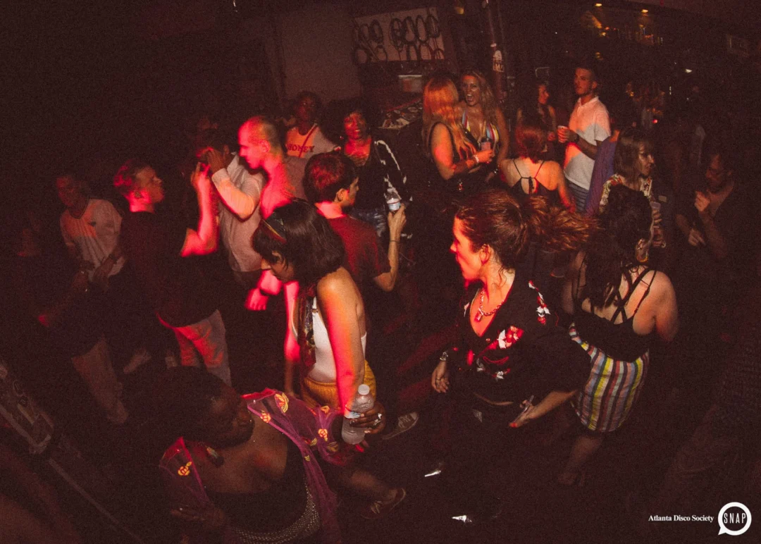 Atlanta Disco Society II at The Basement. East Atlanta. July 28, 2018. Kimber was the DJ. Photos by Stephanie Heath/Oh Snap.