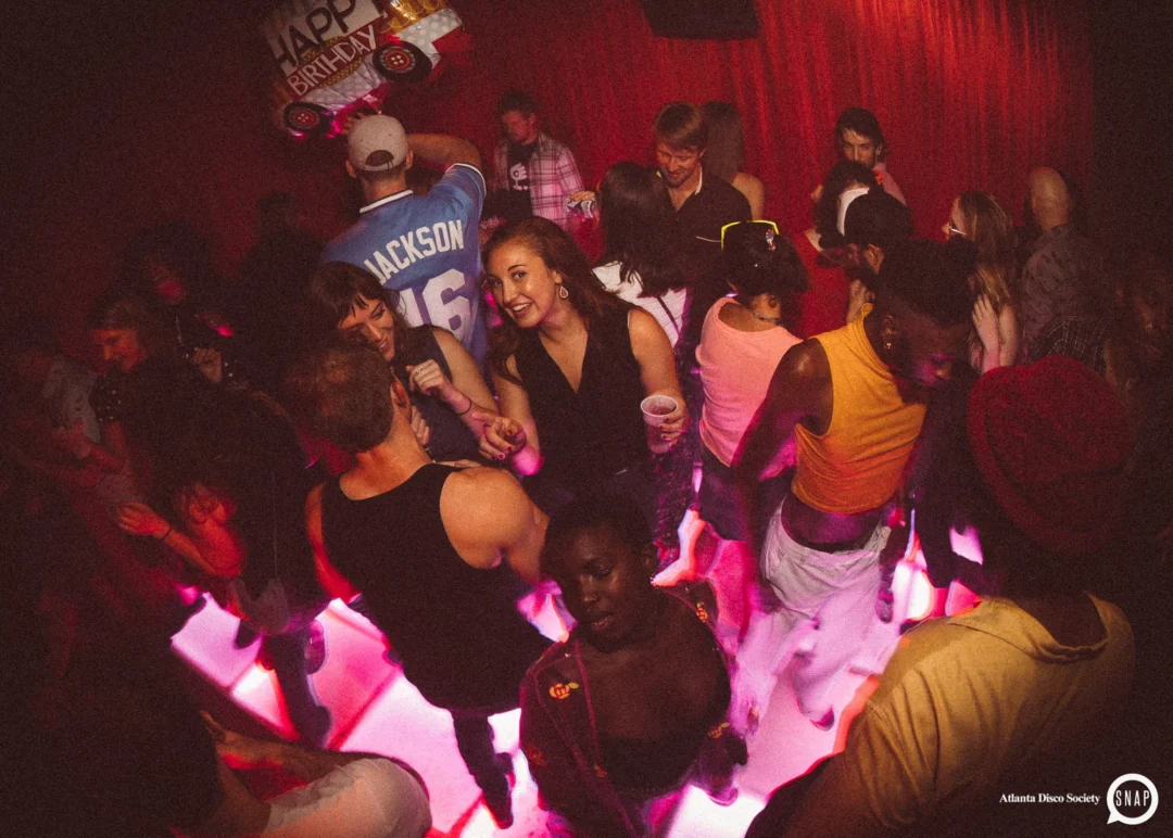 Atlanta Disco Society II at The Basement. East Atlanta. July 28, 2018. Kimber was the DJ. Photos by Stephanie Heath/Oh Snap.