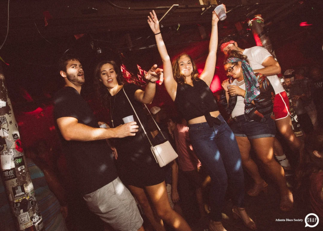 Atlanta Disco Society II at The Basement. East Atlanta. July 28, 2018. Kimber was the DJ. Photos by Stephanie Heath/Oh Snap.