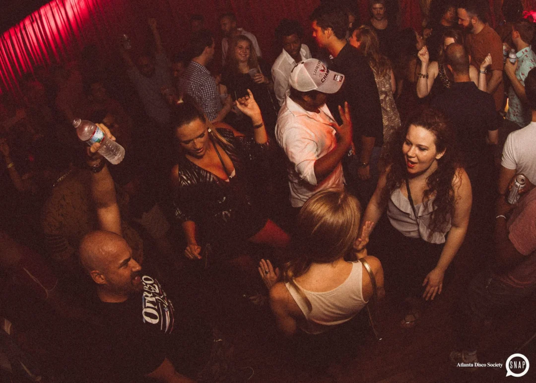 Atlanta Disco Society II at The Basement. East Atlanta. July 28, 2018. Kimber was the DJ. Photos by Stephanie Heath/Oh Snap.