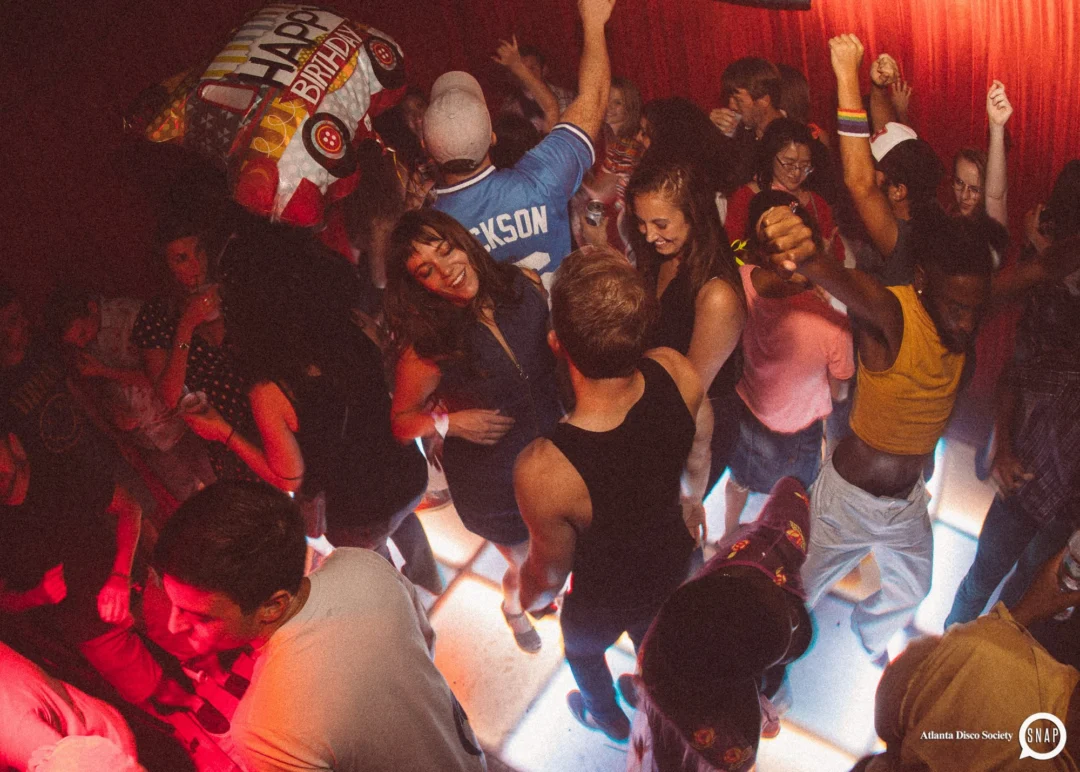 Atlanta Disco Society II at The Basement. East Atlanta. July 28, 2018. Kimber was the DJ. Photos by Stephanie Heath/Oh Snap.